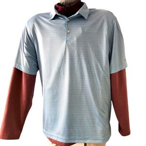 Walter Hagen Size XXL pattern sky blue polo/Golf short sleeve men’s shirt